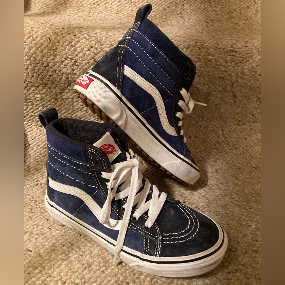 Vans SK8 Parisian Blue Suede HEIQ Water Repellent High Top Sneakers